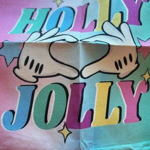 Colorful 'Holly Jolly'  pillow covers